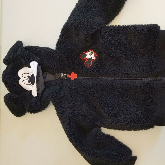 Disney Other - Disney Junior Mickey Kid's Size 18M Hooded Zip Front Plush Jacket